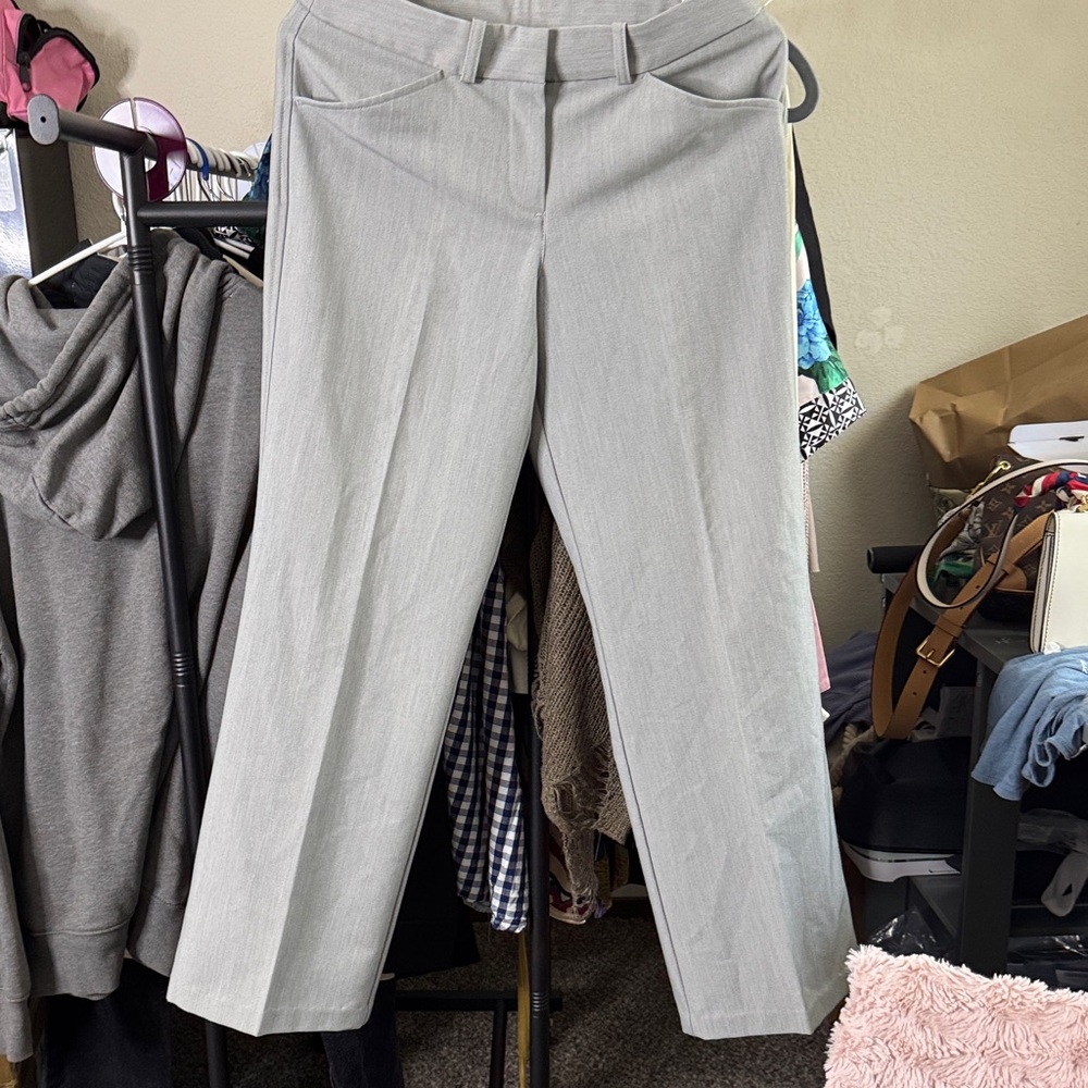 Worthington Light Gray Women's Straight Leg Pants